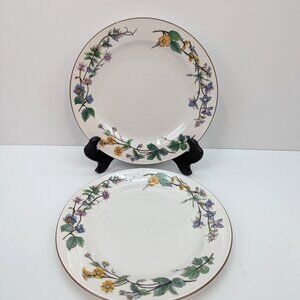 Vintage Woodhill by Citation 7 5/8" Floral Salad Plate Replacement Lot of 2